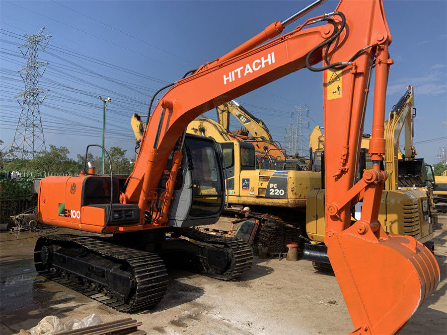 Используемый экскаватор экскаватора EX100 5 Midi Хитачи подержанный гидравлический 10 тонн