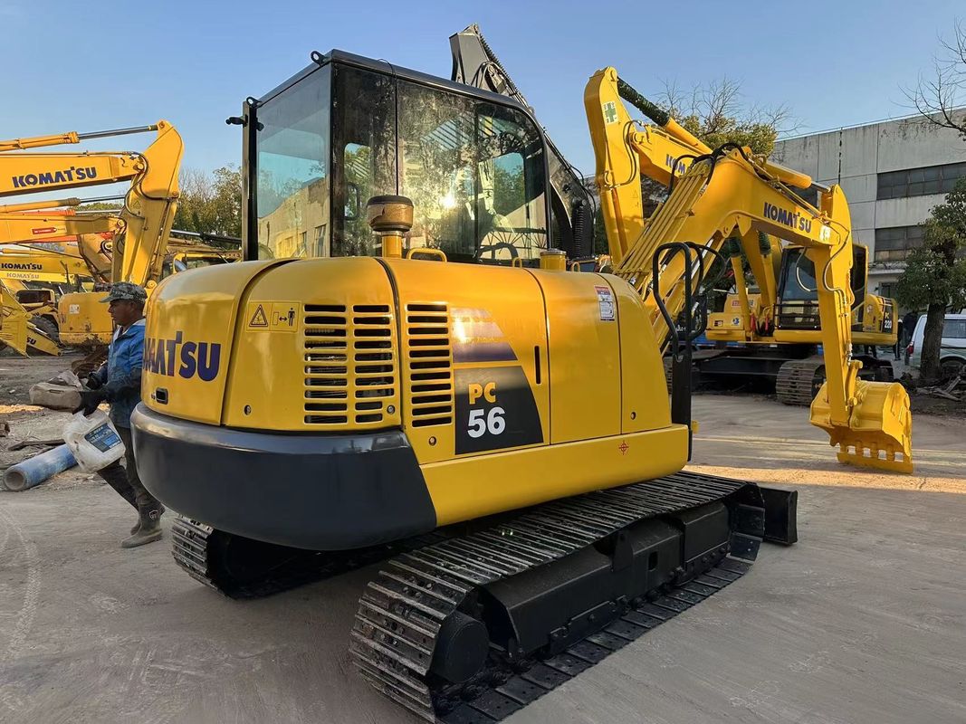 Komatsu PC56-7 Использованный мини экскаватор 5 тонн Komatsu экскаватор В хорошем состоянии