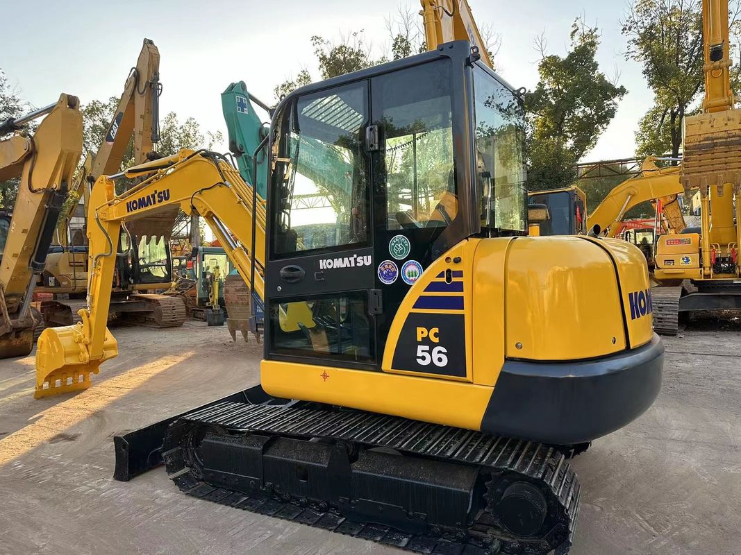 Komatsu PC56-7 Использованный мини экскаватор 5 тонн Komatsu экскаватор В хорошем состоянии