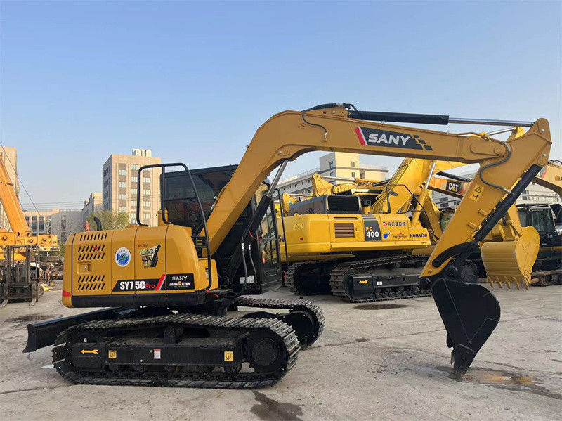 Sany SY75C Pro Использованный экскаватор вторая рука 7.5 тонны Sany Mini Digger