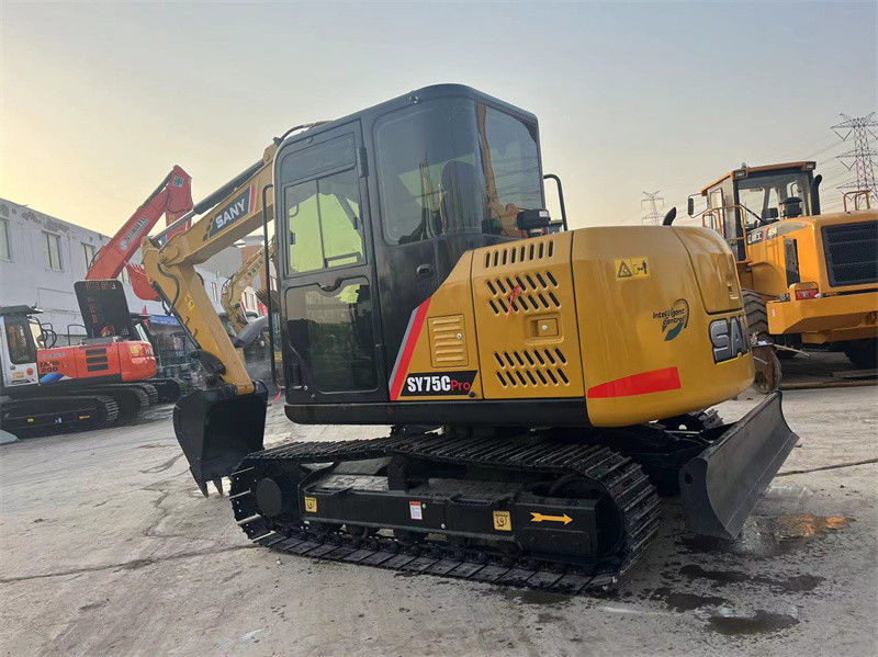 Sany SY75C Pro Использованный экскаватор вторая рука 7.5 тонны Sany Mini Digger
