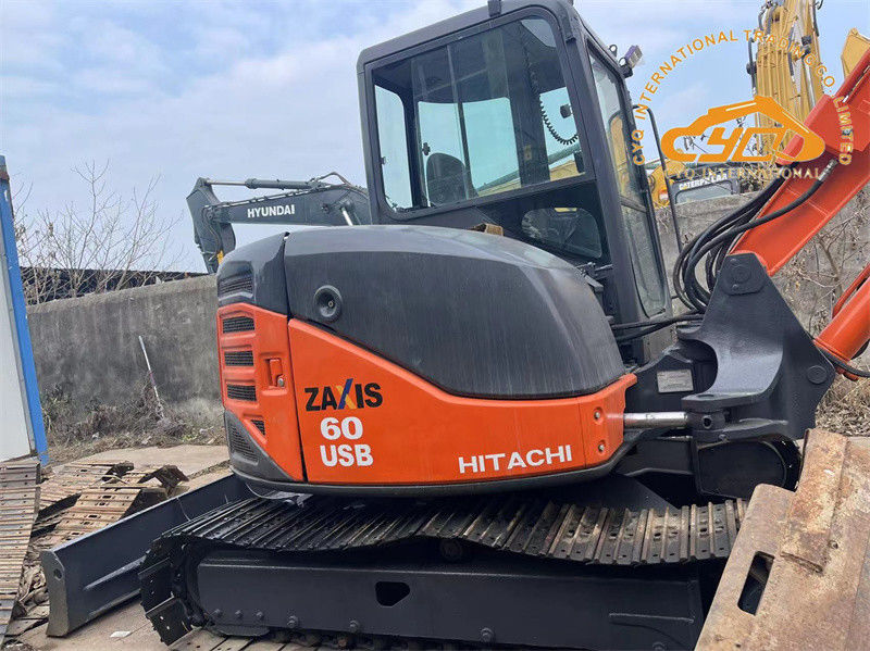 Использованный Hitachi ZX60USB мини-экскаватор Использованный 6-тонный Hitachi ZX60 Crawler экскаватор
