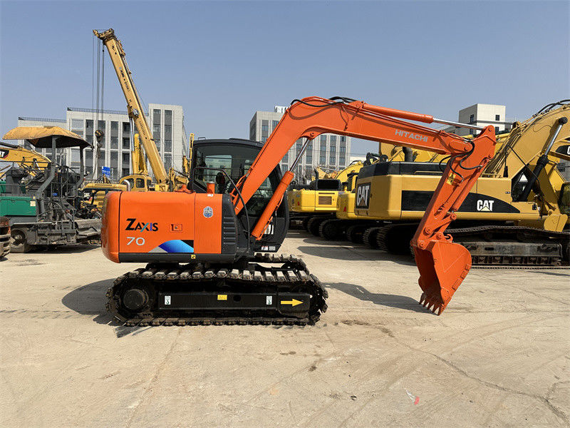 Использованный Hitachi ZX70 мини экскаватор с резиновой дорожкой 7 тонн горный экскаватор