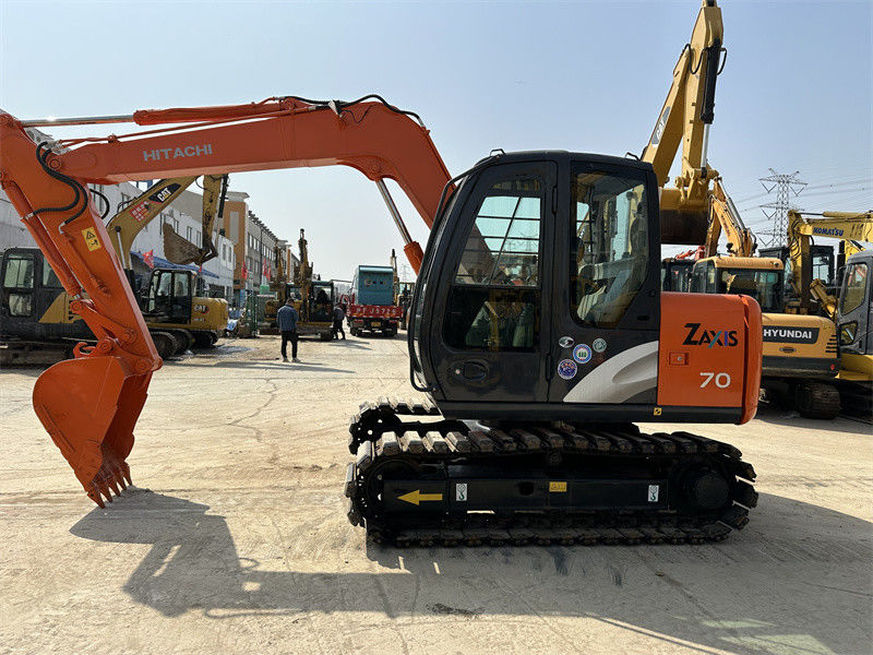 Использованный Hitachi ZX70 мини экскаватор с резиновой дорожкой 7 тонн горный экскаватор