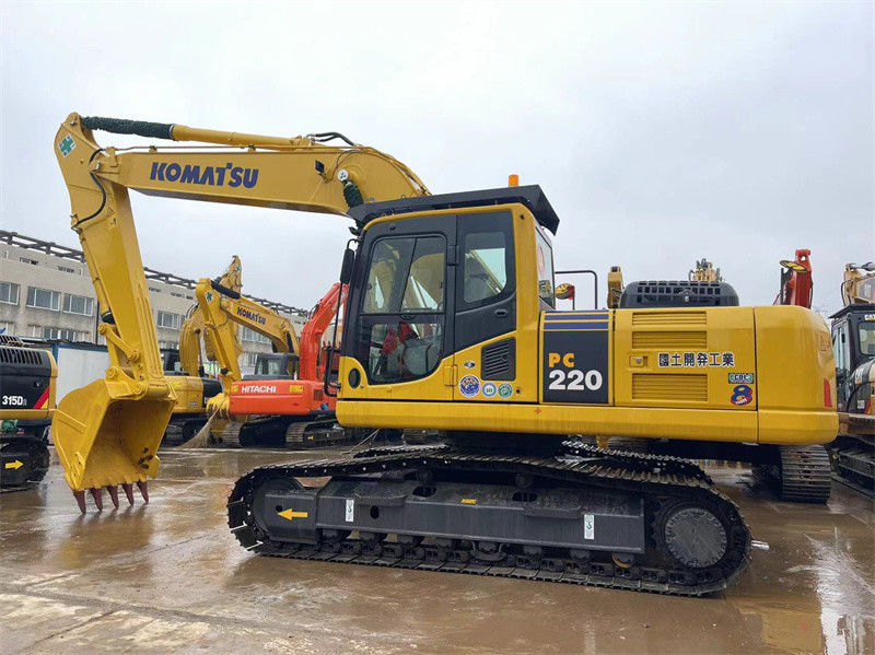 Komatsu PC220-8 Использованный экскаватор Японии Высокопроизводительный гидравлический экскаватор среднего размера