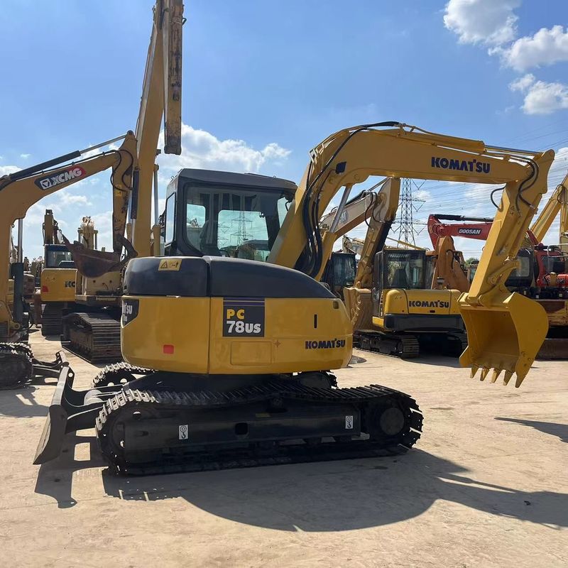 8 тонн Использованный мини-экскаватор Komatsu PC78US-6 с вместимостью 0,34 м3