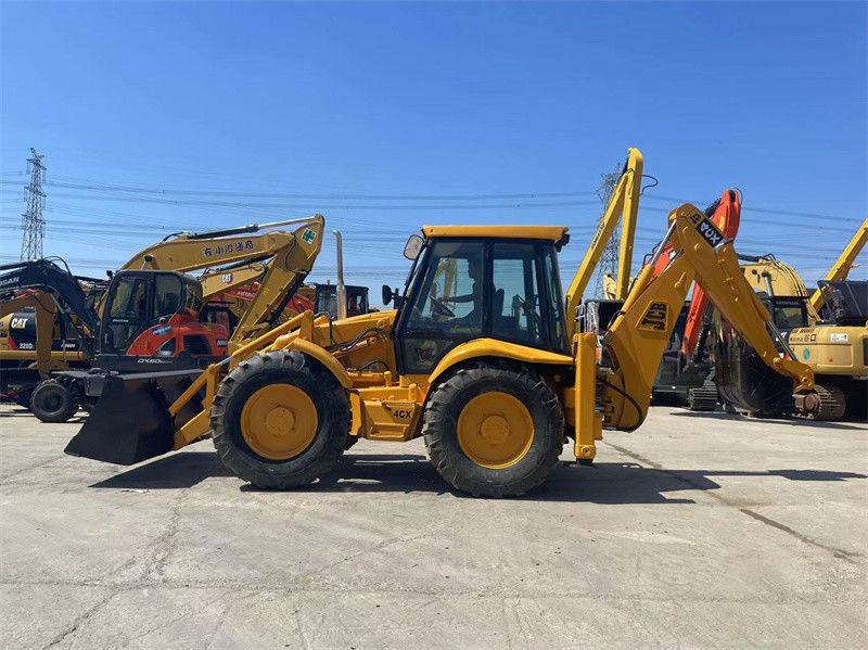 Происхождение США Использованный JCB 4CX Backhoe Loader подержанный JCB 4CX Wheel Backhoe Loader
