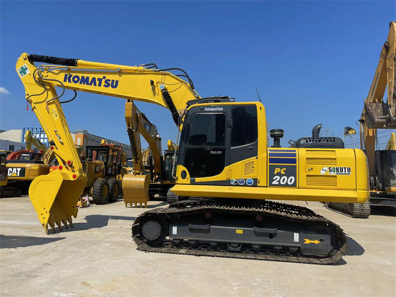 Дешевый подержанный японский экскаватор Komatsu PC200-8 Crawler Excavator с 800мм треком