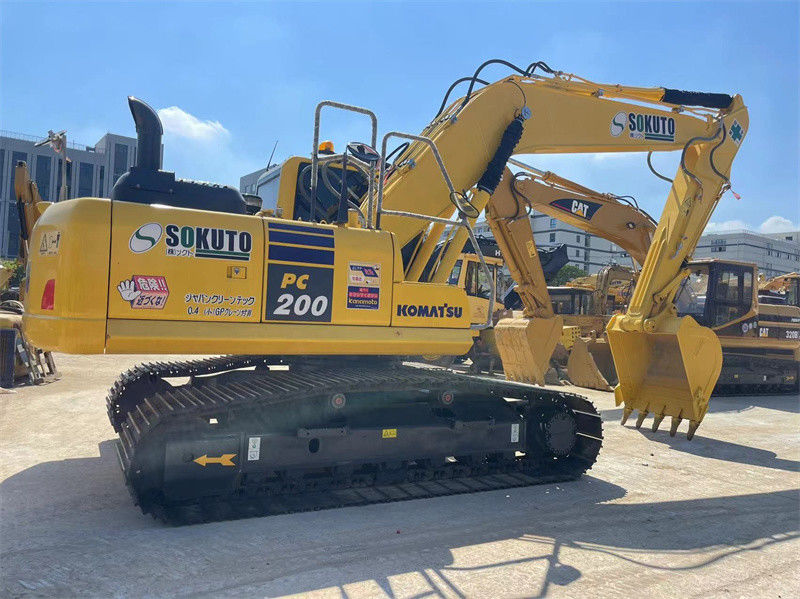 Дешевый подержанный японский экскаватор Komatsu PC200-8 Crawler Excavator с 800мм треком