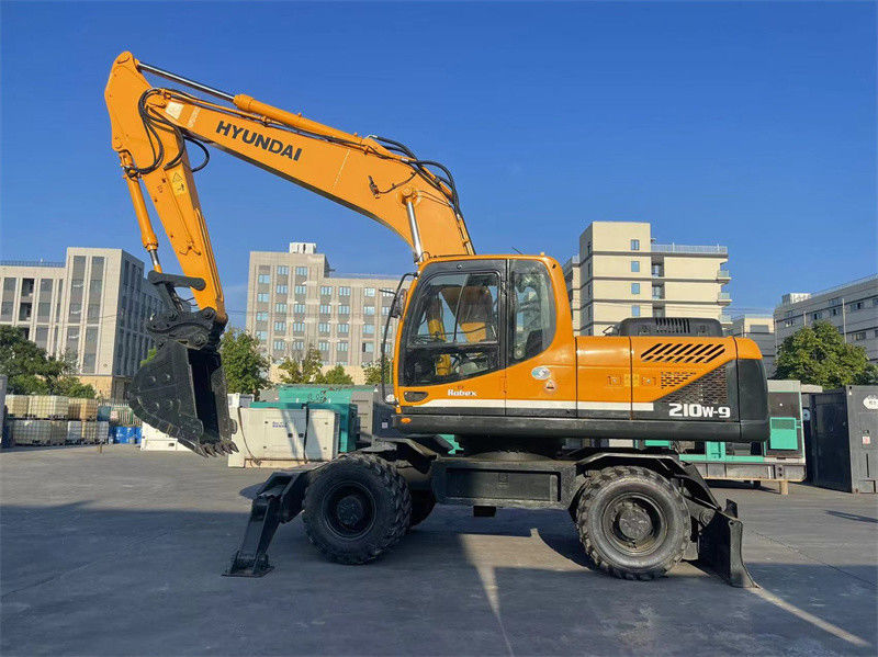 20 тонн Корея Использованный Hyundai R210W-9 Колесный экскаватор Hyundai 210 Колесный экскаватор
