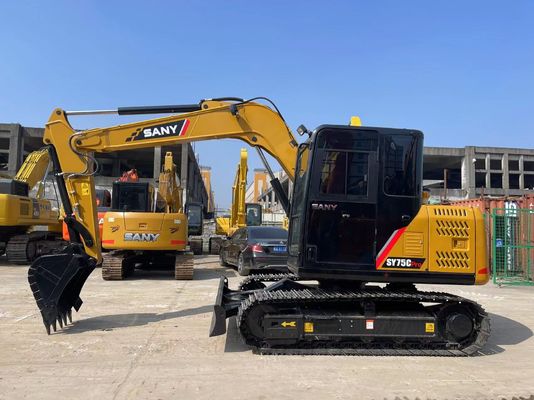 Использованный экскаватор Sany SY75C Mini 7.5 тонн экскаватор Sany