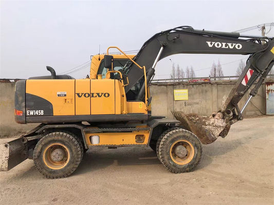 Высококачественный оригинальный подержанный экскаватор Volvo 145B колесный экскаватор